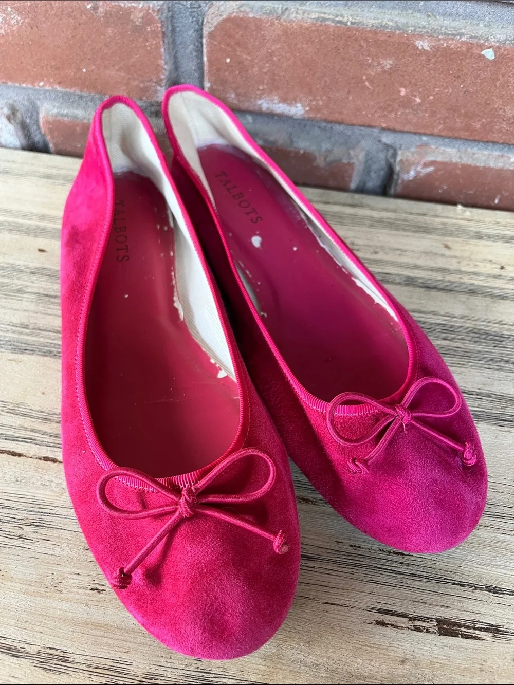 Talbots fuchsia suede